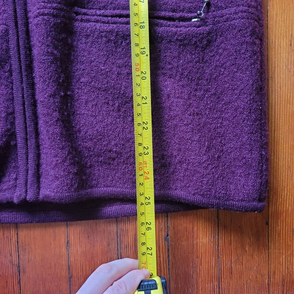 Vintage Pure Wool Plum Tabi Zip Jacket/Coat, sz Small/Medium - Picture 8 of 14